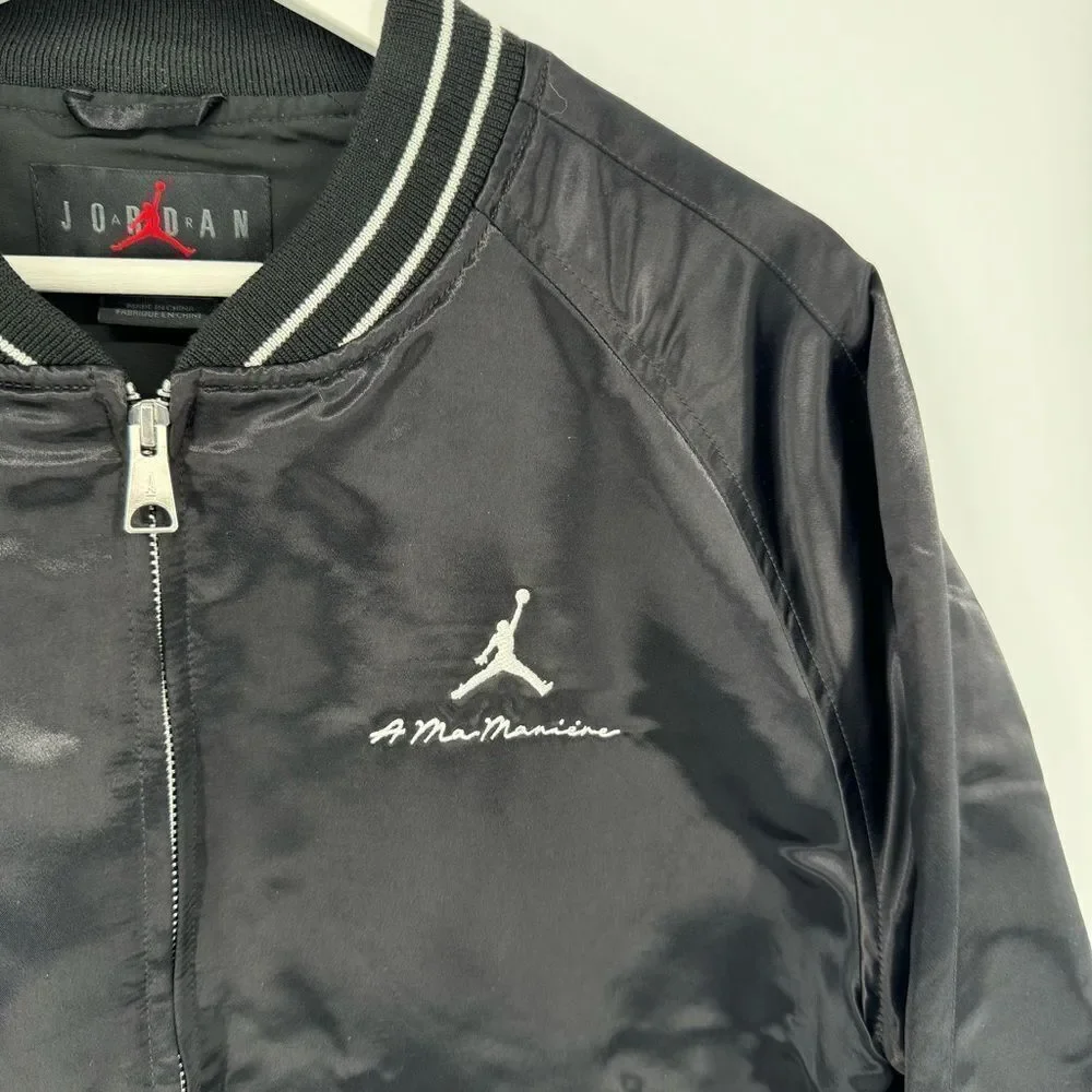 Air Jordan x A Ma‎ Maniére Souvenir Jacket Black Size Medium